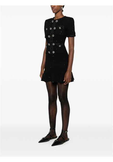 Black sequin-embellished mini dress Self Portrait - women SELF-PORTRAIT | AW24085SB