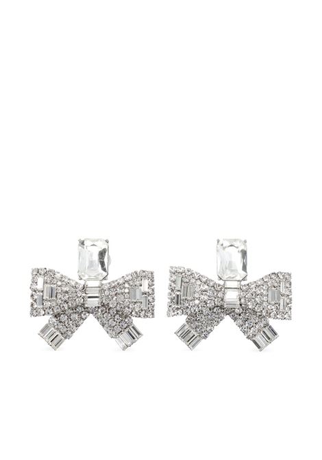 Orecchini Crystal Bow piccoli in colore argento Self-Portrait - donna SELF-PORTRAIT | AW24600BSL