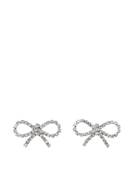 Orecchini Mini Bow in colore argento Self-Portrait - donna