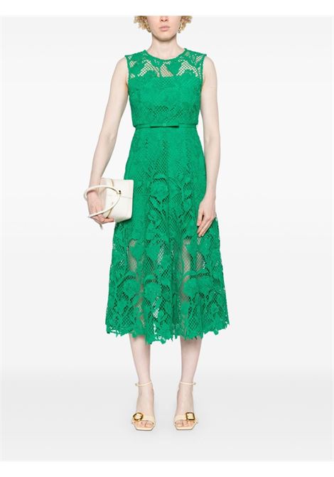 Green guipure-lace belted dress Self-Portrait - women SELF-PORTRAIT | PF24011MAG