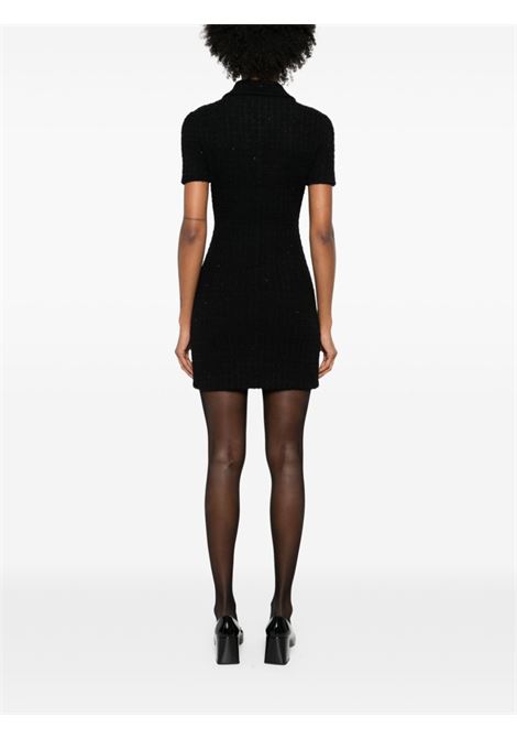 Black knitted mini dress Self-Portrait - women SELF-PORTRAIT | PF24041SB