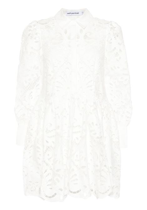 White lace mini dress Self-Portrait - women SELF-PORTRAIT | Dresses | PF24090SW