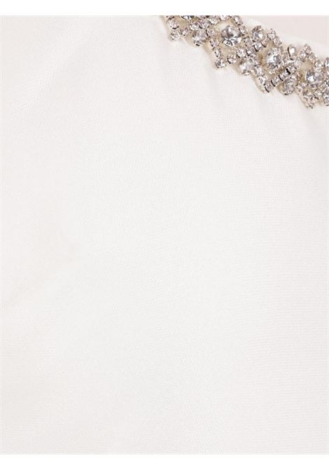 White crystal-embellished taffeta mini dress Self-Portrait - women SELF-PORTRAIT | PF24096SW