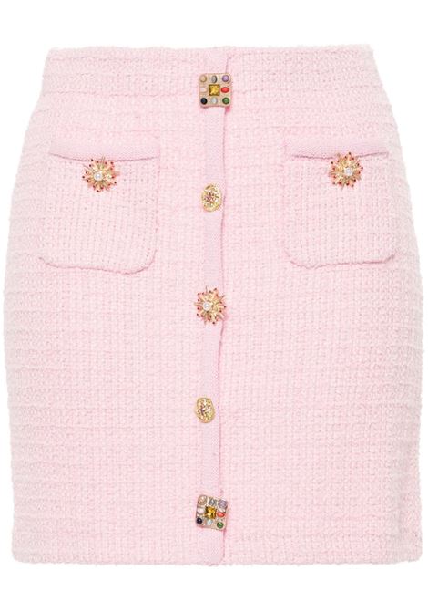 Pink crystal-embellished mini skirt Self-portrait - women SELF-PORTRAIT | Skirts | PF24128SKP