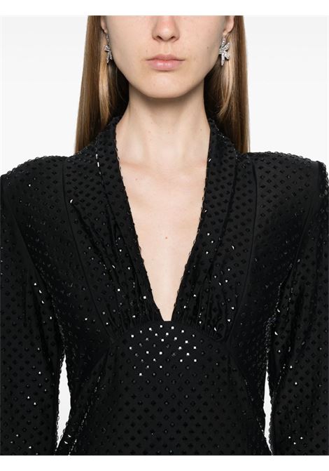 Black crystal-embellished mini dress Self-Portrait - women SELF-PORTRAIT | PF24167SB