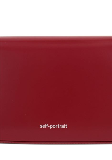 Burgundy bow-detail hand bag Self-Portrait - women SELF-PORTRAIT | PF24309R