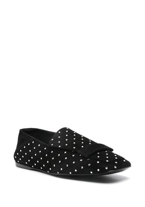 Black crystal-embellished loafers Sergio Rossi - women SERGIO ROSSI | A77990MFL2511701000