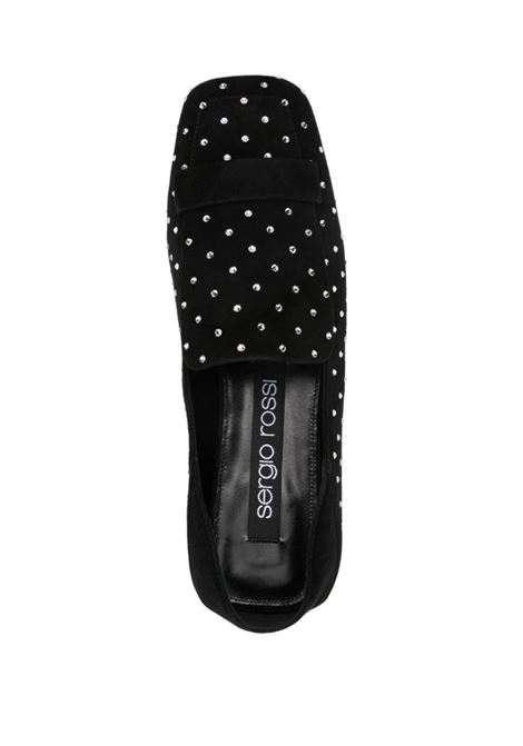 Black crystal-embellished loafers Sergio Rossi - women SERGIO ROSSI | A77990MFL2511701000