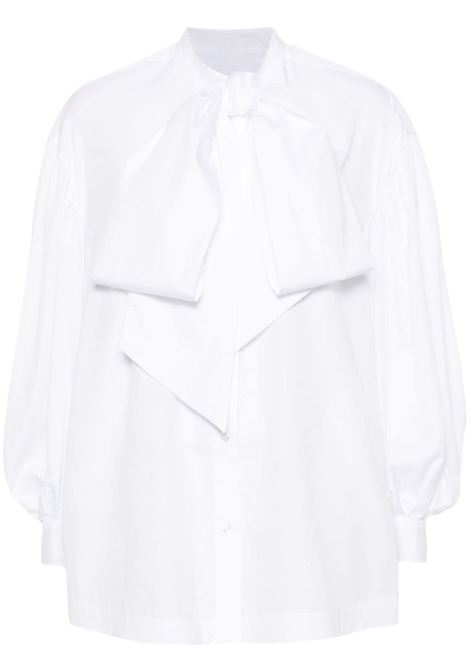 Camicia con fiocco in bianco Simone Rocha - donna SIMONE ROCHA | Camicie | 52831025WHT