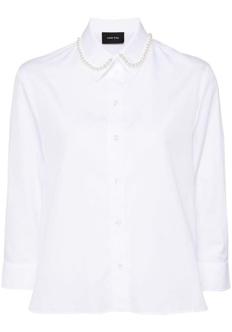 Camicia con perle in bianco Simone Rocha - donna SIMONE ROCHA | Camicie | 5301B1025WHTPRL