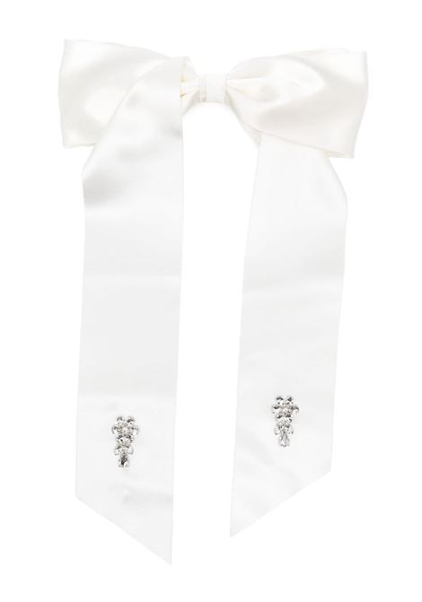 White Crystal-embellished hair clip Simone Rocha - women