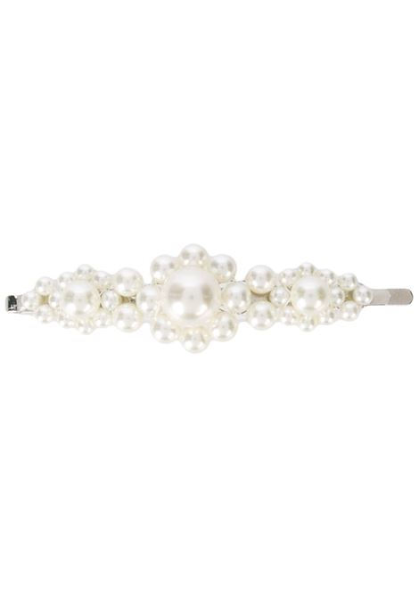 White pearl-embellished hair clip - SIMONE ROCHA - women SIMONE ROCHA | CLP30904PRL
