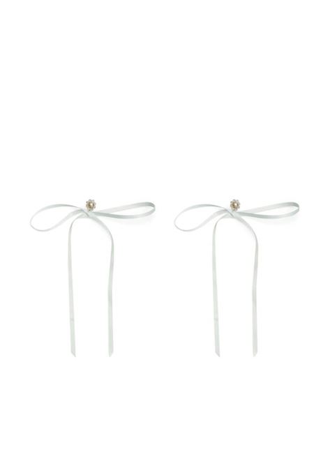 White Bow Ribbon stud earrings Simone Rocha - woman SIMONE ROCHA | Earrings | ERG3890903DCKEGG