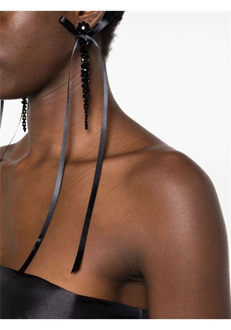 Black Bow Ribbon drop earrings Simone Rocha - women SIMONE ROCHA | ERG4100903BLK
