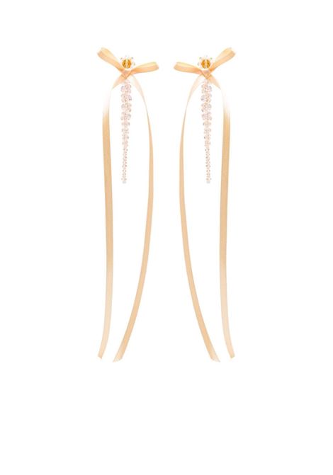 Gold ribbon bow dangle earrings Simone Rocha - women SIMONE ROCHA | ERG4100903ND