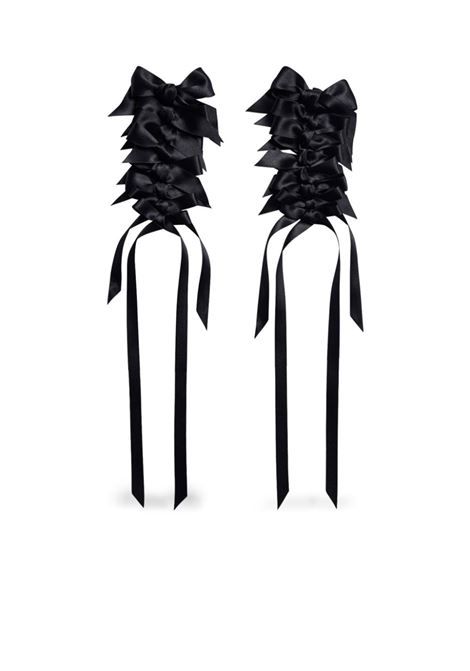 Black Rosette earrings Simone Rocha - women SIMONE ROCHA | Earrings | ERG4260916BLK