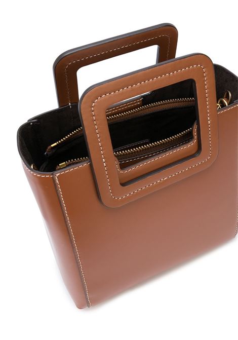 Brown shirley mini tote bag - women STAUD | 079043TAN