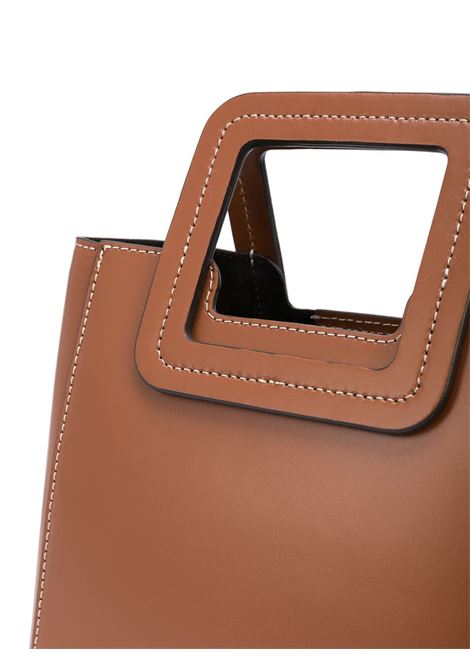 Brown shirley mini tote bag - women STAUD | 079043TAN