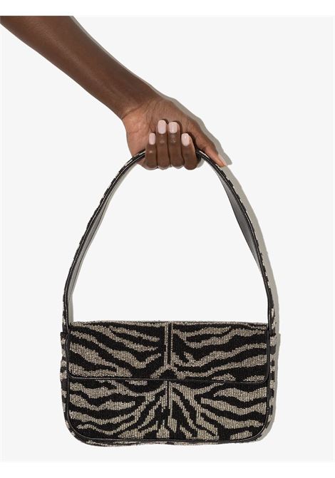 Black Tommy beaded-zebra pattern shoulder bag Staud - women STAUD | 2089204BKWH