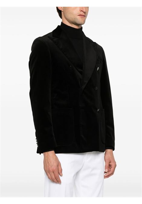 Blazer in velluto doppiopetto in nero Tagliatore - uomo TAGLIATORE | 1SVS20K800007N1209