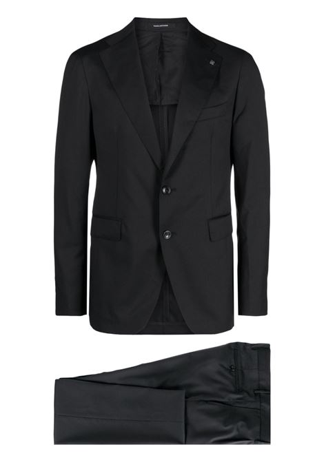 Black single-breasted suit - men