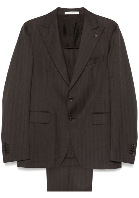 Brown single-breasted suit Tagliatore - men TAGLIATORE | Suits | 2SVS26B11520076M1337