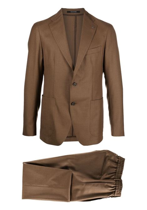 Brown single-breasted suit - men 