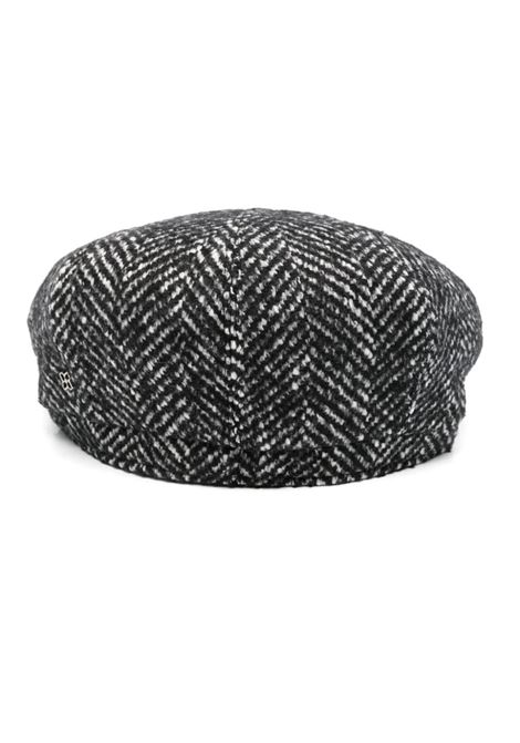 Cappello baker boy in grigio motivo a spina di pesce Tagliatore - uomo TAGLIATORE | BUDDY340218N1215