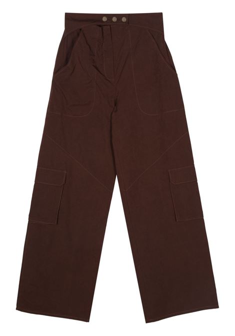 Brown Sarah cargo trousers The Andamane - women THE ANDAMANE | Trousers | T160423ATNC171HTCHCLT