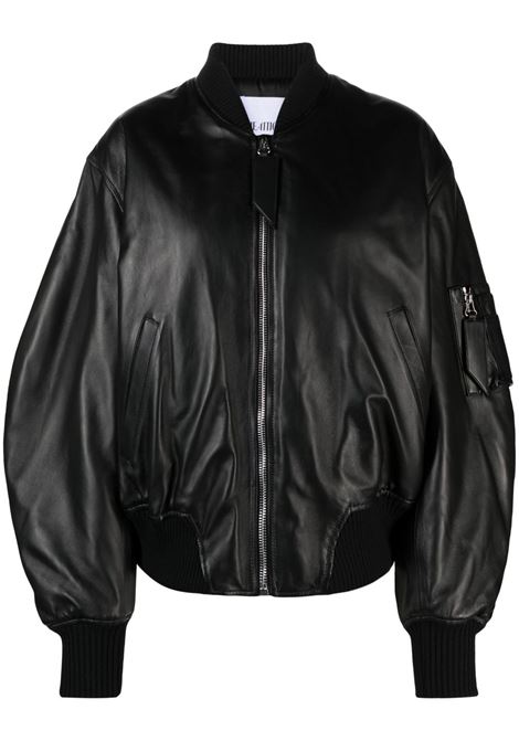 Bomber con zip anja in nero - donna