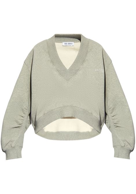 Felpa con logo crop in grigio The Attico - donna