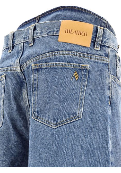 Blue embroidered-logo straight-leg jeans The Attico - women  THE ATTICO | 247WCP190D049176