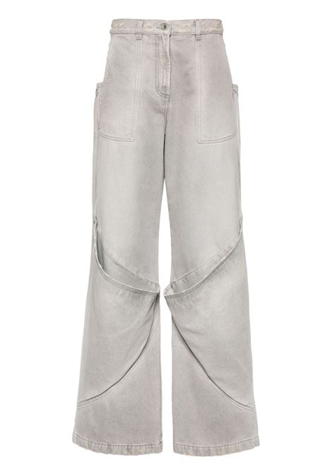 Grey high-rise wide-leg jeans The Attico - women