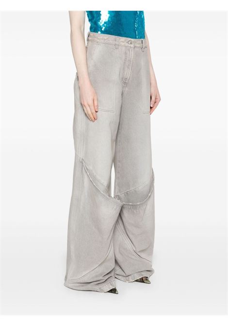 Grey high-rise wide-leg jeans The Attico - women THE ATTICO | 247WCP198D089733