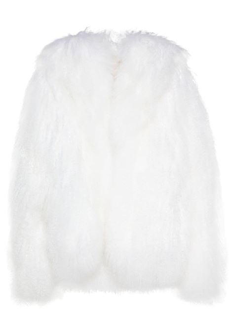 Giacca in shearling in bianco The Attico - donna THE ATTICO | Capispalla | 248WCB44FUR2001