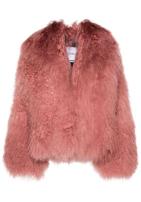 Giacca in shearling in rosa The Attico - donna THE ATTICO | Capispalla | 248WCB44FUR2500