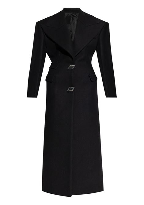 Black wool maxi coat The Attico - women