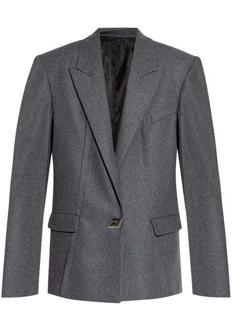 Grey single-button wool-blend blazer The Attico - women THE ATTICO | Blazers | 248WCG65W055084