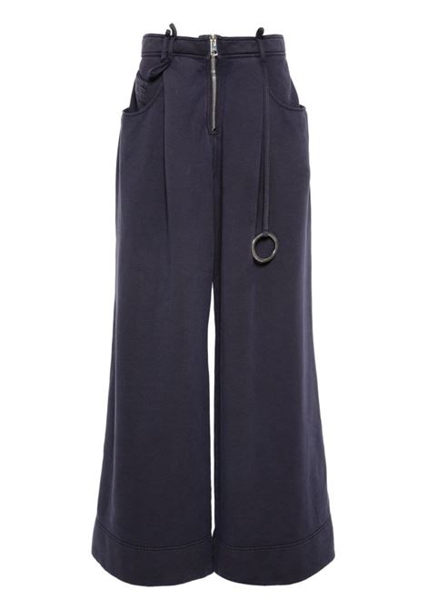 Pantaloni con anello in blu-viola The Attico - donna