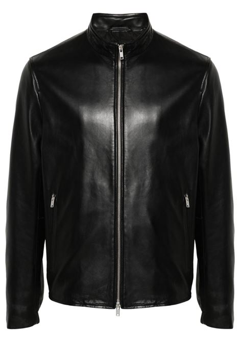 Black Morvek leather jacket Theory - men THEORY | Outerwear | F0170411001