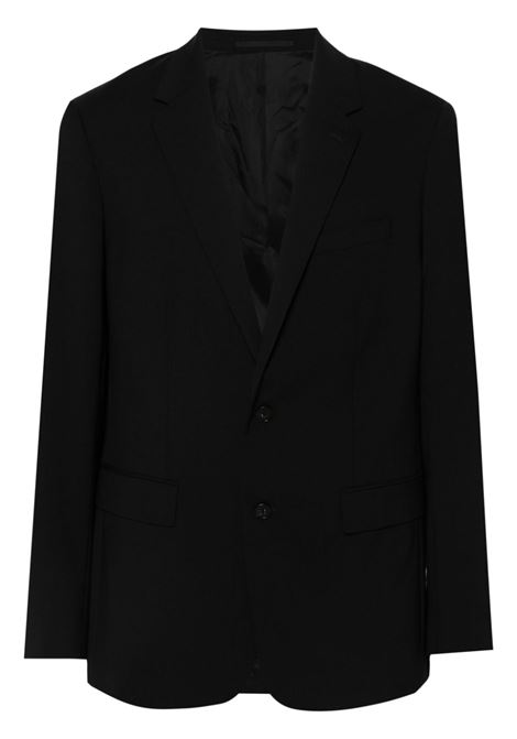 Black single-breasted virgin wool blazer Theory - men