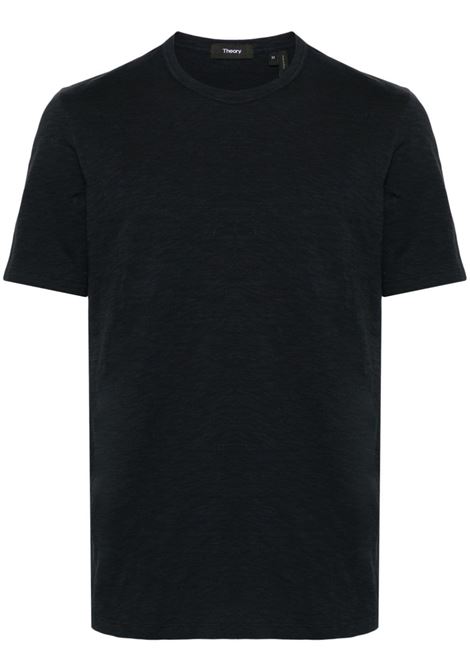 T-shirt melange in blu di Theory - uomo