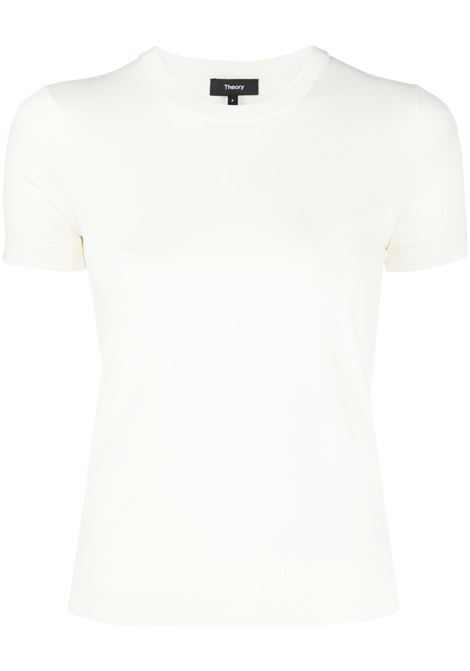 White fine-knit top - THEORY - women THEORY | I1211701CX1