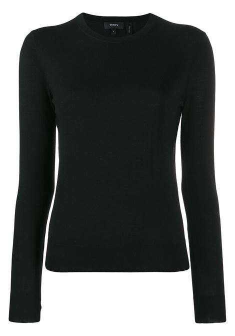 Black crew neck pullover Theory - women THEORY | I1211702001