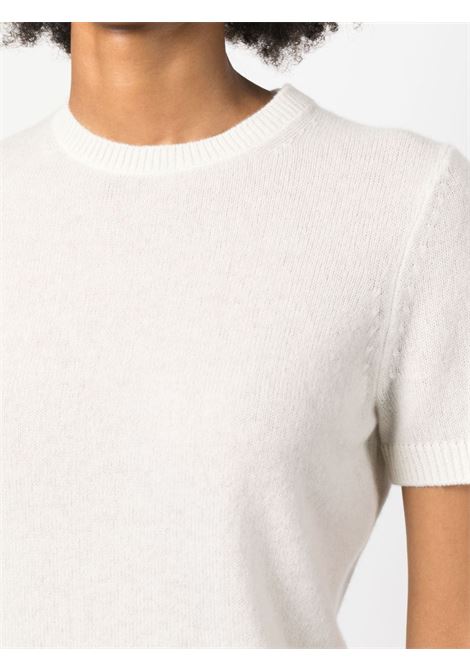 Ivory white cachemire knit t-shirt Theory - women THEORY | J0118706C05