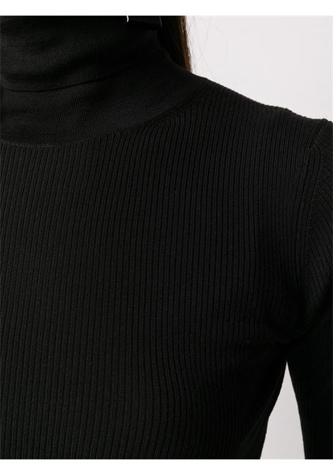 Black ribbed-knit top Theory - women THEORY | J1111703001