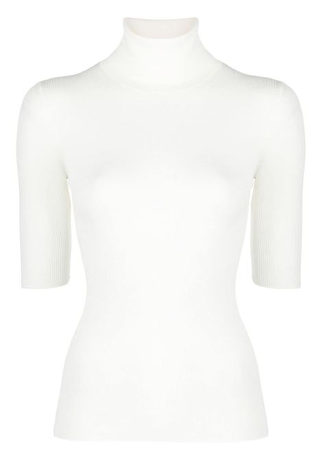 White roll-neck ribbed jumper Theory - women THEORY | J1111703CX1