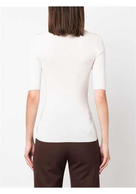 White roll-neck ribbed jumper Theory - women THEORY | J1111703CX1