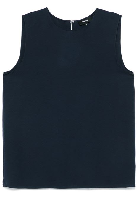 Blue navy Shell tank top Theory - women THEORY | Top | M0102539XLV