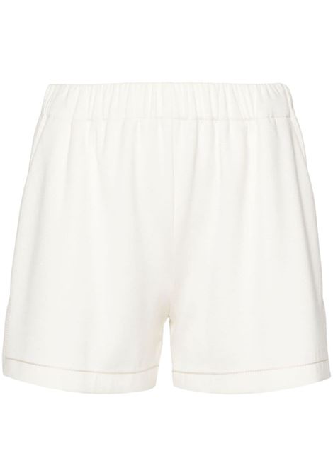 White decorative-stitching shorts Theory - women THEORY | O0626203C05